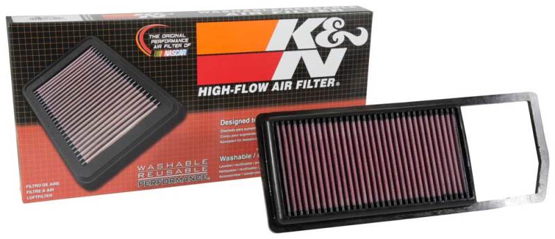 K&N Engine Air Filter: High Performance, Premium, Washable, Replacement Filter: Compatible With 2016-2018 Fiat (500, Panda Iii), 33-3070