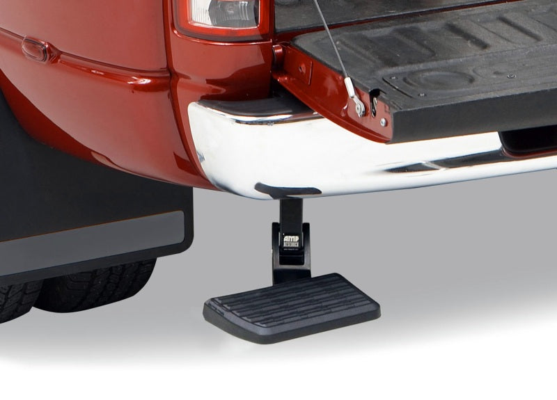 AMP Research 75306-01A BedStep Retractable Bumper Step for 09-18 Ram 1500 19-21 Ram Classic 10-18 2500/3500 (Excludes Dual Exhaust EcoDiesel Models)