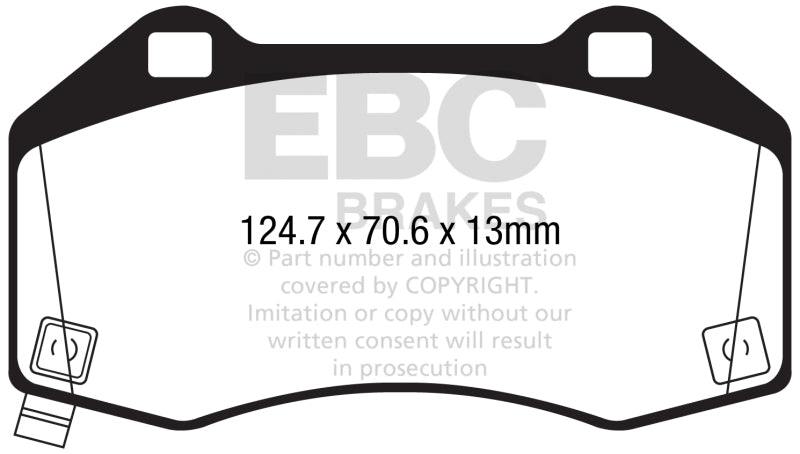 EBC 2017+ Fiat 124 Spider 1.4L Turbo Abarth Ultimax2 Front Brake Pads UD13791