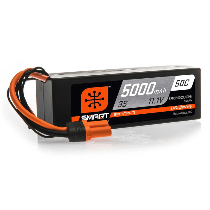 Spektrum 11.1V 5000Mah 3S 50C Fits Smart Hardcase Lipo Battery Ic5 Spmx50003S50H5 Car SPMX50003S50H5