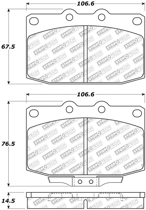 StopTech 86-91 Mazda RX-7 Street Select Front Brake Pads 305.0331