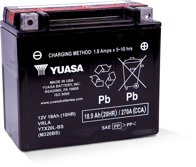 Yuasa Battery Maintenance Free AGM YTX20L-BS OEM# K26012-3721