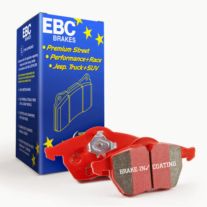 EBC Brakes Redstuff Premium Fast Street Pad For All Engine Sizes Fits select: 2016-2021 HONDA CIVIC, 2022 HONDA CIVIC SPORT