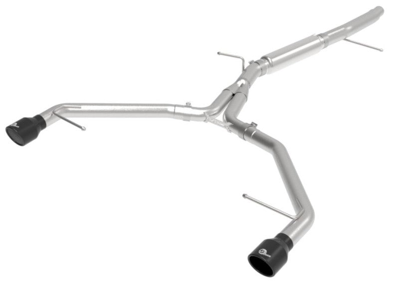 aFe 17-19 Audi A4 (L4-2.0L) MACH Force-Xp Stainless Steel Axle-Back Exhaust System Black Tip 49-36419-B