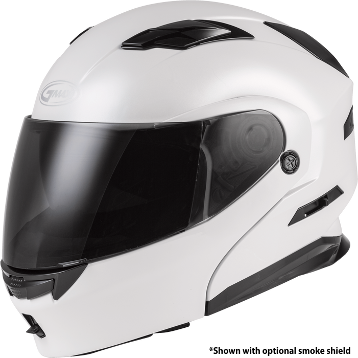 GMAX MD-01, DOT Approved Modular Helmet for Motorcycles, Scooters, Mopeds and More (Pearl White, X-Small)