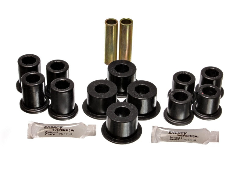 Energy Suspension 89-94 Toyota Pick Up 2WD (Exc T-100/Tundra) Black Rear Leaf Spring Bushing Set 8.2107G