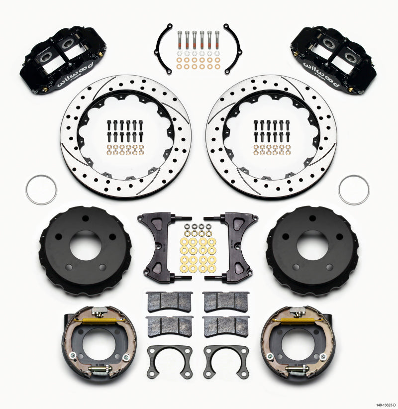 Wilwood Narrow Superlite 4R Rear P-Brk Kit 12.88in Drilled Big Ford 2.36in Off Bronco 5 x 5.50 140-13323-D
