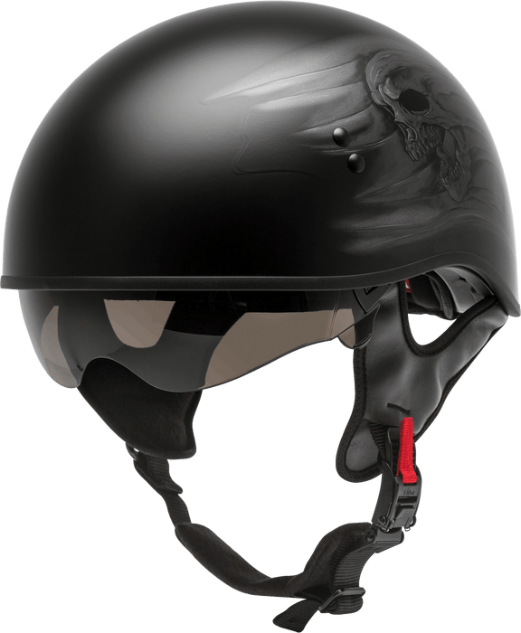 GMAX HH-65 Naked DOT Approved Half Helmet for Motorcycle, Moped, Scooter and More