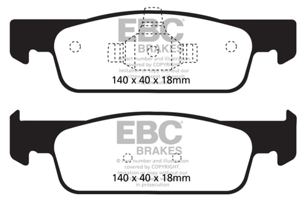 EBC 2016-2017 Smart Fortwo 0.9L Turbo Greenstuff Front Brake Pads DP22146