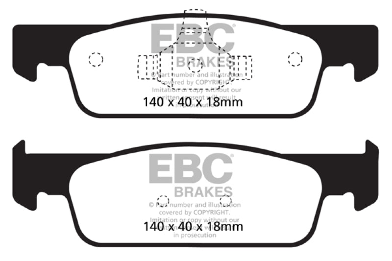 EBC 2016-2017 Smart Fortwo 0.9L Turbo Greenstuff Front Brake Pads DP22146