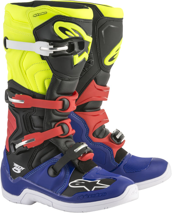 Alpinestars Tech 5 Boots Blue/Black/Yellow Sz 14 2015015-7153-14