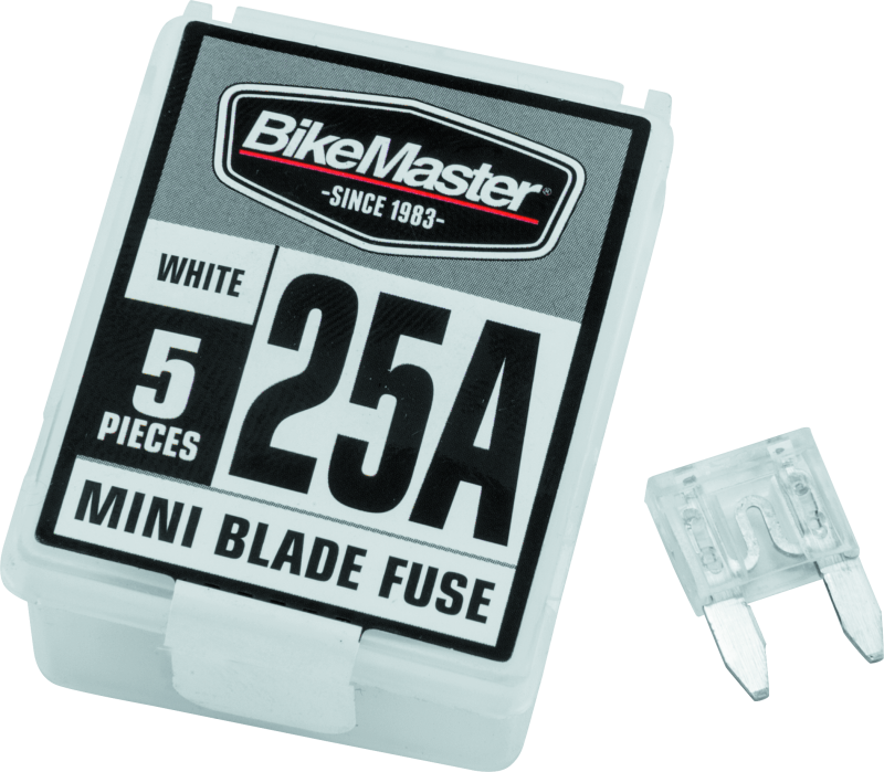 Bikemaster 25A Mini Blade Fuses, 5 Pcs. 30-BA25-5