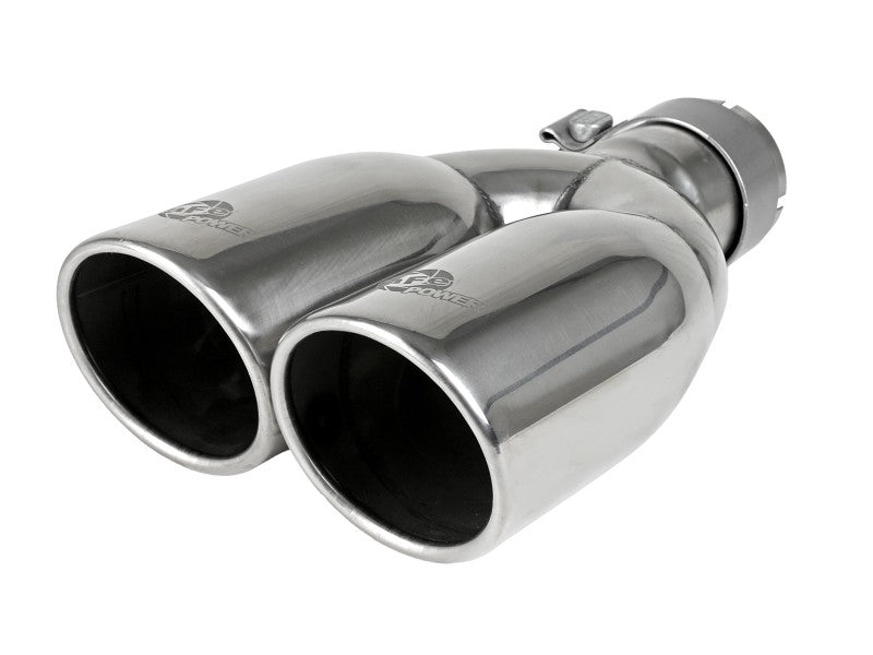 aFe Rebel Series 2.5in 409 SS Axle-Back Exhaust Polished 07-18 compatible with Jeep Wrangler (JK) V6-3.6L/3.8L 49-48086-P