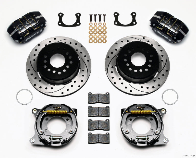 Wilwood Dynapro Lug Mount P/S Park Brake Kit Drilled New Big Ford 2.50in Offset 140-13181-D