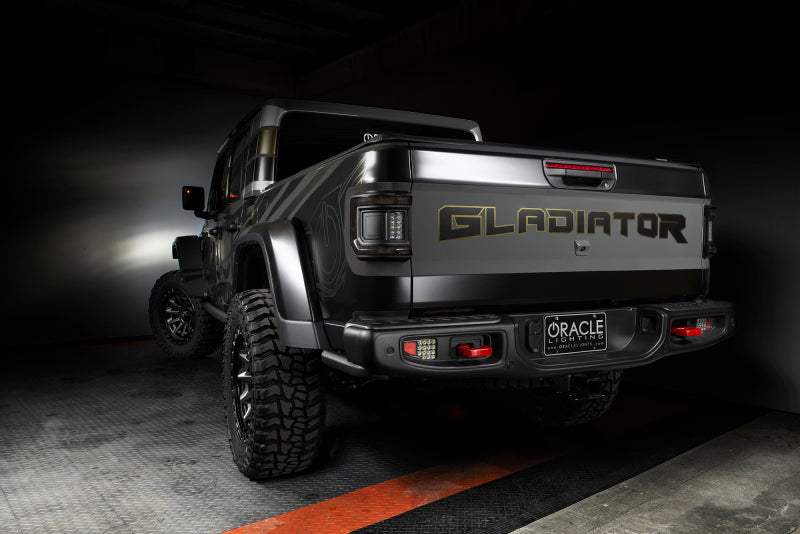 Oracle Lighting "Black Series" Flush Mount Led Tail Lights For Jeep Gladiator Jt 5882-504-T