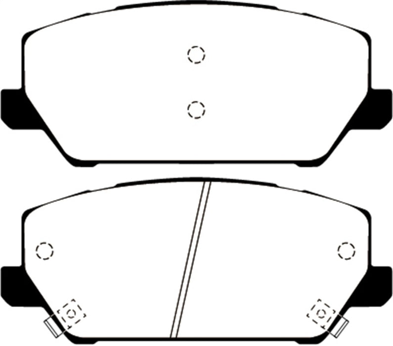 EBC 2019+ Hyundai Veloster (2nd Gen) 2.0L Turbo N Greenstuff Front Brake Pads DP22343