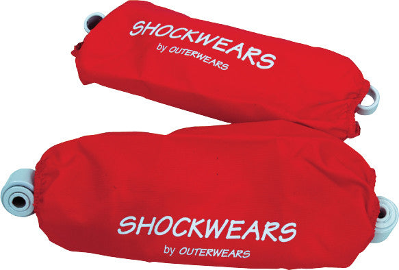 Outerwears Shockwears Rear Shock Cover (Rear/Red) Compatible with 06-10 Yamaha RAPTOR700