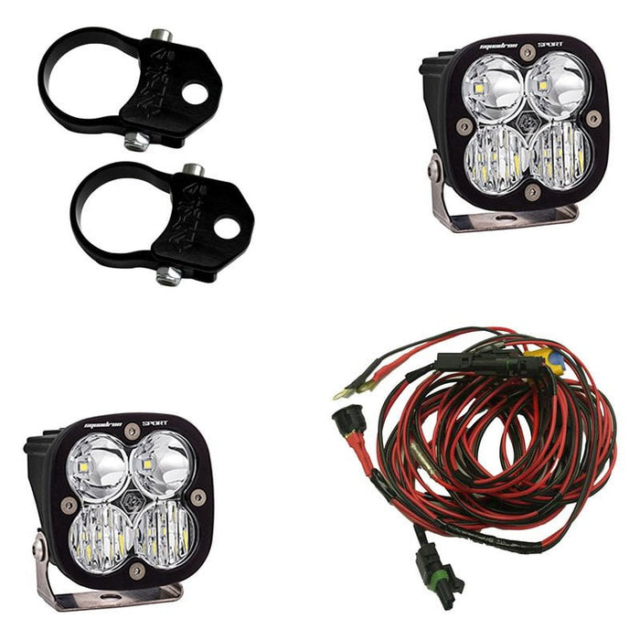Baja Designs 55-7108 - Squadron Sport 3" 2x20W Square Driving/Combo Beam LED Lights Kit with Vertical 2" Mounts