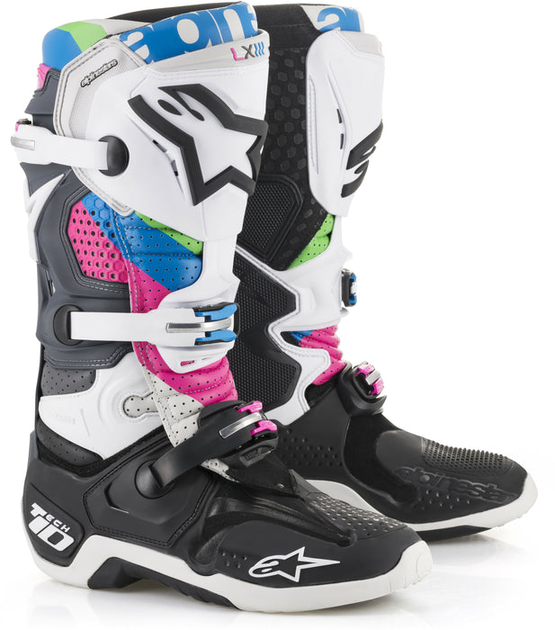 Alpinestars Tech 10 Vision Boots Black/Fuchsia Sz 09 C482-10909