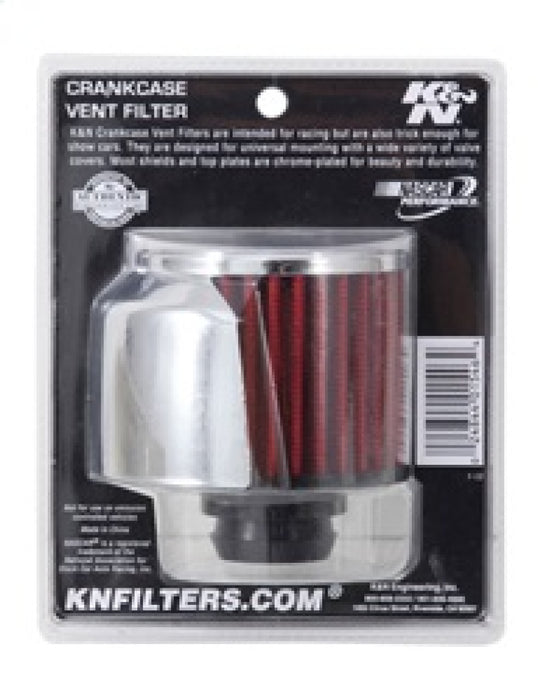 K&N Vent Air Filter/ Breather: High Performance, Premium, Washable, Replacement Engine Filter: Filter Height: 2.5 In, Flange Length: 1 In, Shape: Breather, 62-1516