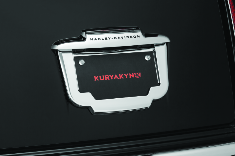 Kuryakyn Motorcycle Accent Accessory: License Plate Frame For 2010-19 Harley-Davidson Trike Motorcycles, Chrome 5148
