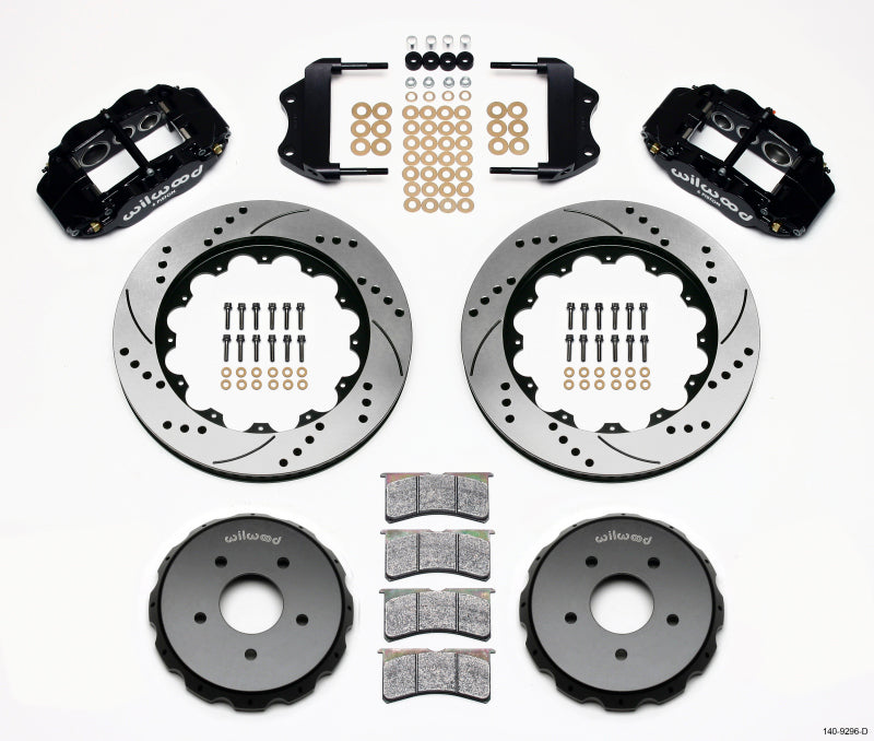 Wilwood Narrow Superlite 6R Front Hat Kit 14.00in Drilled 2004-2006 Pontiac GTO 140-9296-D