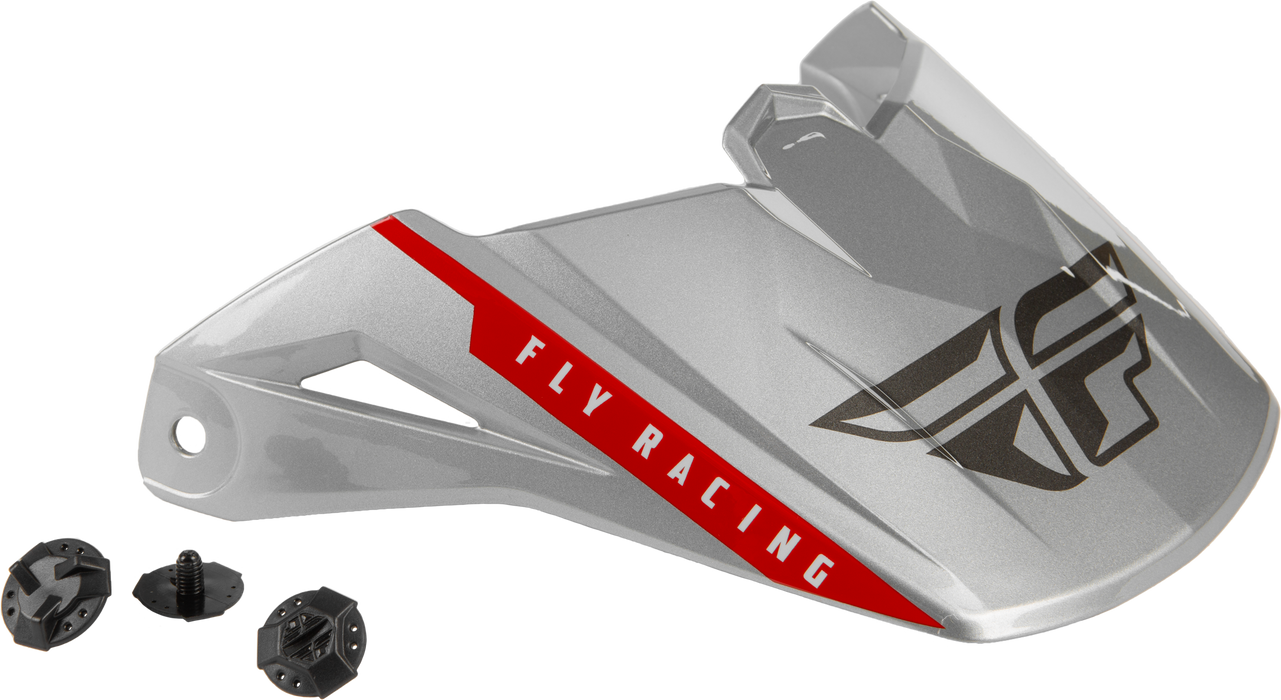 Kinetic Drift Helmet Visor Charcoal/Lite Grey/Red