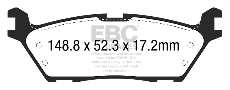 EBC Brakes Extra Duty Light Truck, Jeep and SUV Brake Pad Set Fits select: 2015-2021 FORD F150, 2018-2019 TOYOTA CAMRY