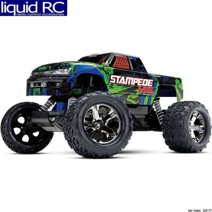 Traxxas 360764GRN Stampede VXL 2WD Brushless Monster Truck&#44; Green