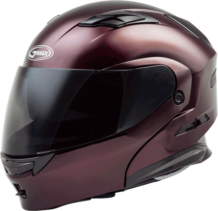 GMAX MD-01, DOT Approved Modular Helmet for Motorcycles, Scooters, Mopeds and More (Wine RED, X-Large)