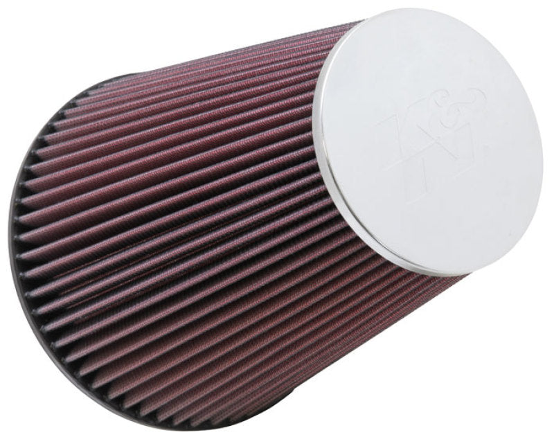 K&N Universal Clamp-On Engine Air Filter: Washable and Reusable: Round Tapered; 6 in (152 mm) Flange ID; 9 in (229 mm) Height; 7.5 in (191 mm) Base; 4.5 in (114 mm) Top , RC-5046