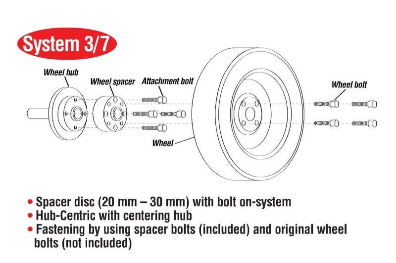 Eibach Pro-Spacer 15mm Spacer / Bolt Pattern 4x108 / Hub Center 65 for 98-00 Volvo V70 S90-2-15-008