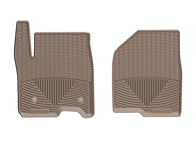 WeatherTech 2019+ Chevrolet Silverado 1500 Crew Cab Front Rubber Mats Tan W489TN