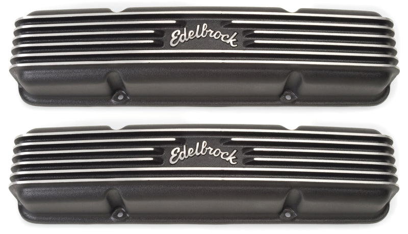 Edelbrock Valve Cover Classic Series Chevrolet 1959-1986 262-400 CI V8 Black 41453