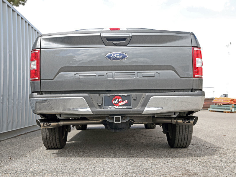 aFe Gemini XV 3in 304 SS Cat-Back Exhaust 15-20 Ford F-150 V6 2.7L/3.5 w/ Polished Tips 49-33123-P