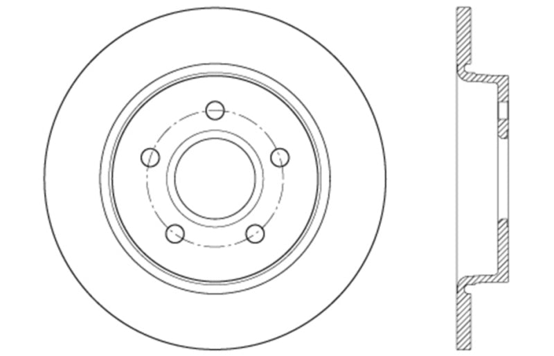 Stoptech Sport Drilled & Slotted Brake Rotor; Rear Right 127.61099R
