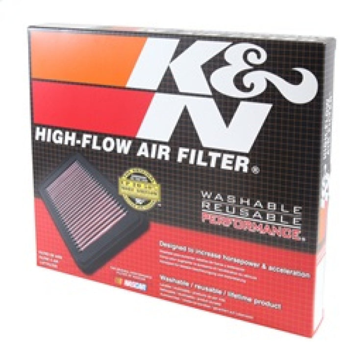 K&N Engine Air Filter: Increase Power & Acceleration, Washable, Premium,
