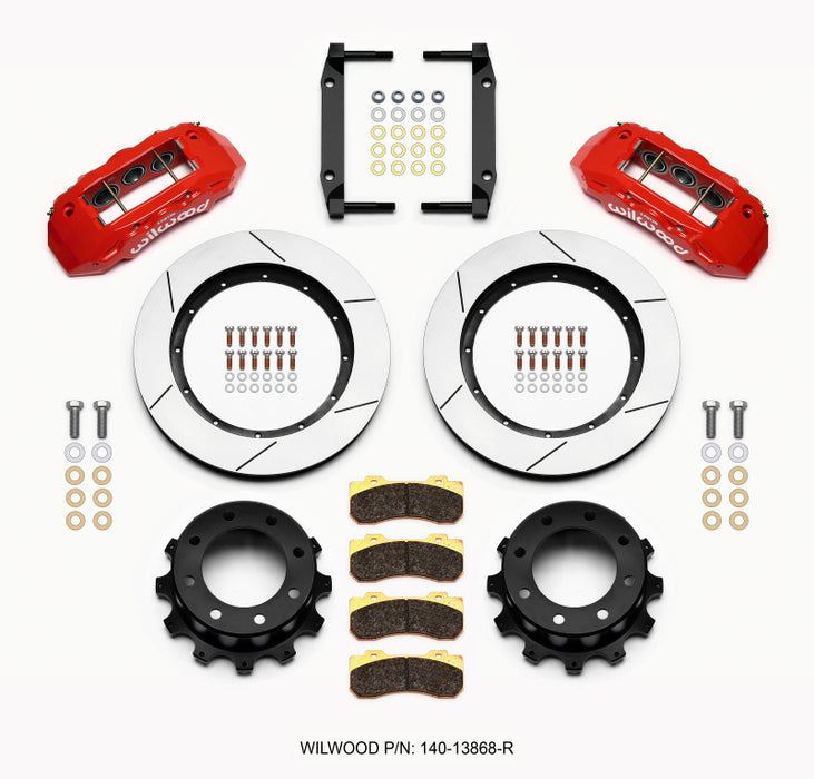 Wilwood TX6R Rear Kit 15.50in Red 2005-2012 Ford F250/F350 4WD 140-13868-R