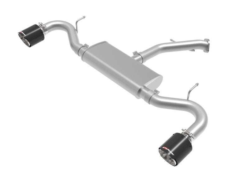 aFe Takeda 2.5in 409 SS Axle-Back Exhaust System Carbon Fiber 18-20 Hyundai Elantra GT L4-1.6L(t) 49-47016-C