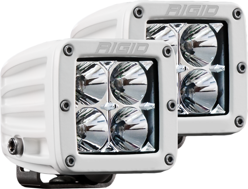 Rigid Industries Surface Mount White D-Series Pro Hybrid Flood Led Light Pods