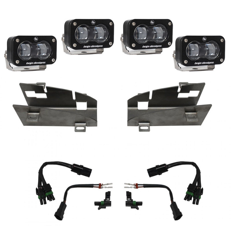Baja Designs 19-22 Fits Dodge Ram 1500 Rebel / 21-22 1500 TRX S2 SAE Dual Fog Pocket Light Kit Clear 448164