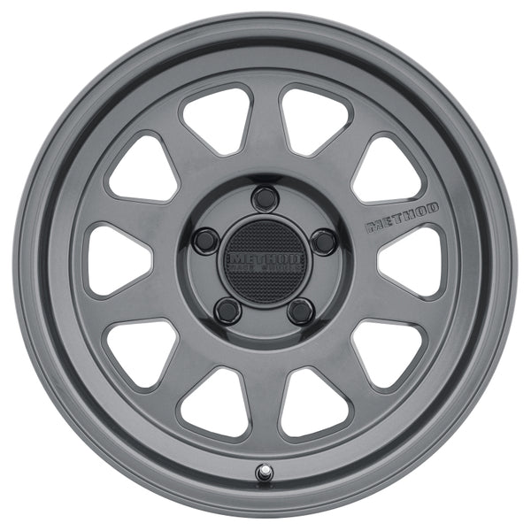 Method MR316 17x8.5 0mm Offset 5x5 71.5mm CB Gloss Titanium Wheel MR31678550800