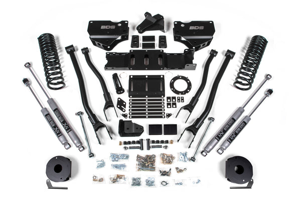 BDS 4 Inch Lift Kit W/ 4-Link Fits RAM 2500 W/ Rear Air Ride 19-24 4WD Diesel 1715H