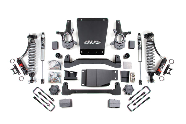 BDS 2007-2013 Fits GM 1500 4WD 4" Suspension Lift Kit, 5" Rear, Block - 2.5 Pes C/o Front - 2.5 Pes P/b Rear 184PES