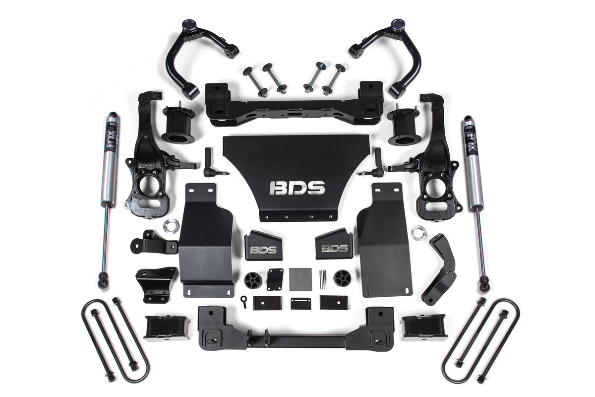 BDS 2025 Fits Chevy/gmc 1500 4WD 4" Suspension Lift Kit, V8 Gas, 3" Rear, Block - Spacer Front, FOX 2.0 Ps Rear 1851FS