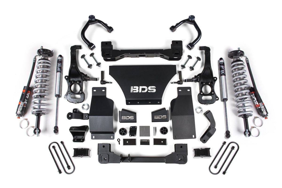 BDS 2025 Fits Chevy Tb/gmc AT4 1500 4WD 2.5" Suspension Lift Kit, 3.0 Diesel / 2.7 Gas, 1" Rear, Block -fox 2.5 Pes C/o Front, FOX 2.0 Ps Rear 1856PSS