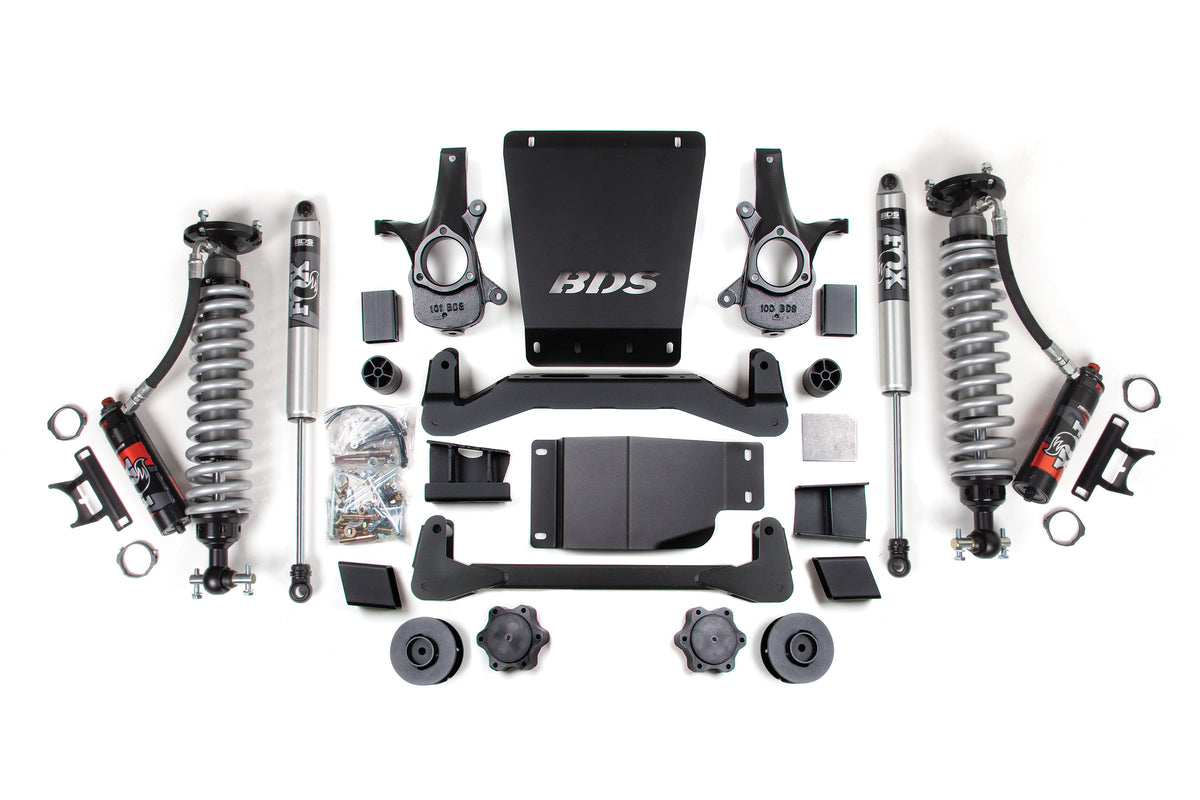 BDS 2007-2014 Fits GM SUV 4WD 4" Suspension Lift Kit, 3" Rear, Coil Spring Spacer - 2.5 Pes C/o Front - 2.0 Ifp Ps Rear 900PSS