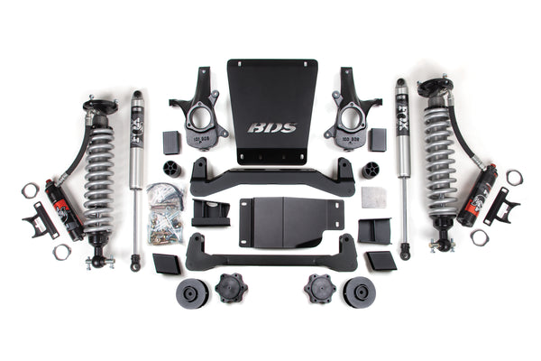 BDS 2007-2014 Fits GM SUV 4WD 4" Suspension Lift Kit, 2" Rear, Coil Spring Spacer - 2.5 Pes C/o Front - 2.0 Ifp Ps Rear 188PSS