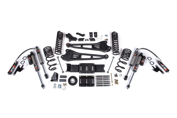 BDS 2025 Fits RAM 2500 4WD Diesel 4" Radius Arm Suspension Lift Kit W/ Indexing Ring, 2.5" Rear Lift, Coil Spring FOX 2.5 Pes C/o, FOX 2.5 Ifp Ps Shocks 2137PPS