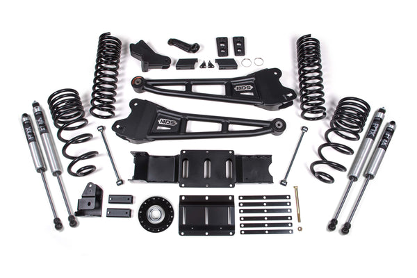 BDS 2025 Fits RAM 2500 4WD Diesel 4" Radius Arm Suspension Lift Kit W/ Indexing Ring, 2.5" Rear Lift, Coil Spring FOX 2.5 Ifp Ps Shocks 2137PS